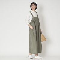 vent blanc/ブロードデザインジャンパースカ―ト